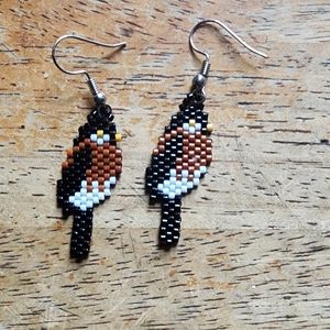 Peyote stitch beaded earrings